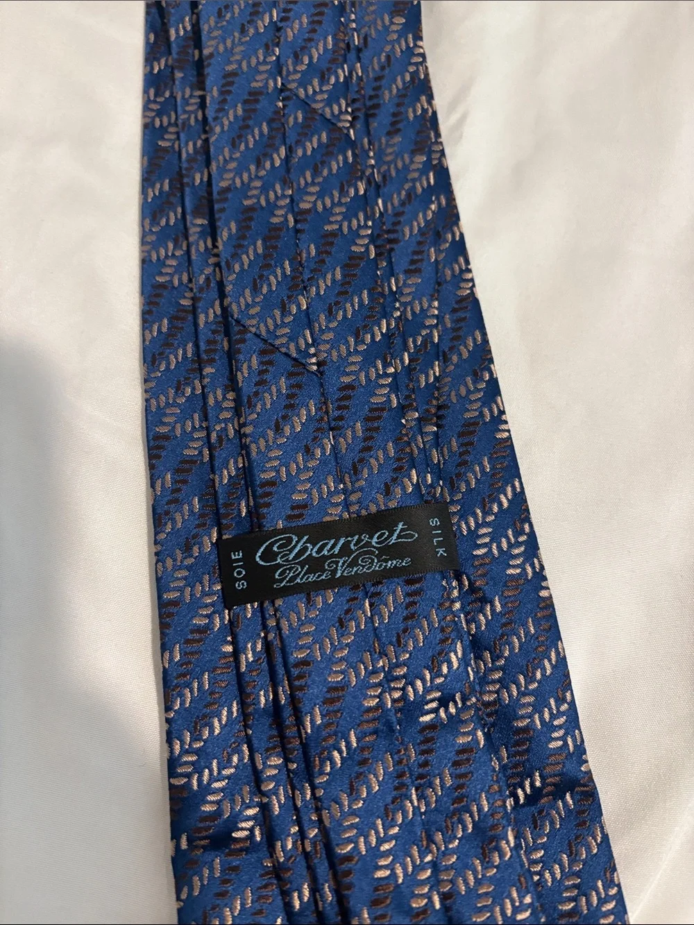 Charvet Classic Men's Blue Patterned Silk Tie